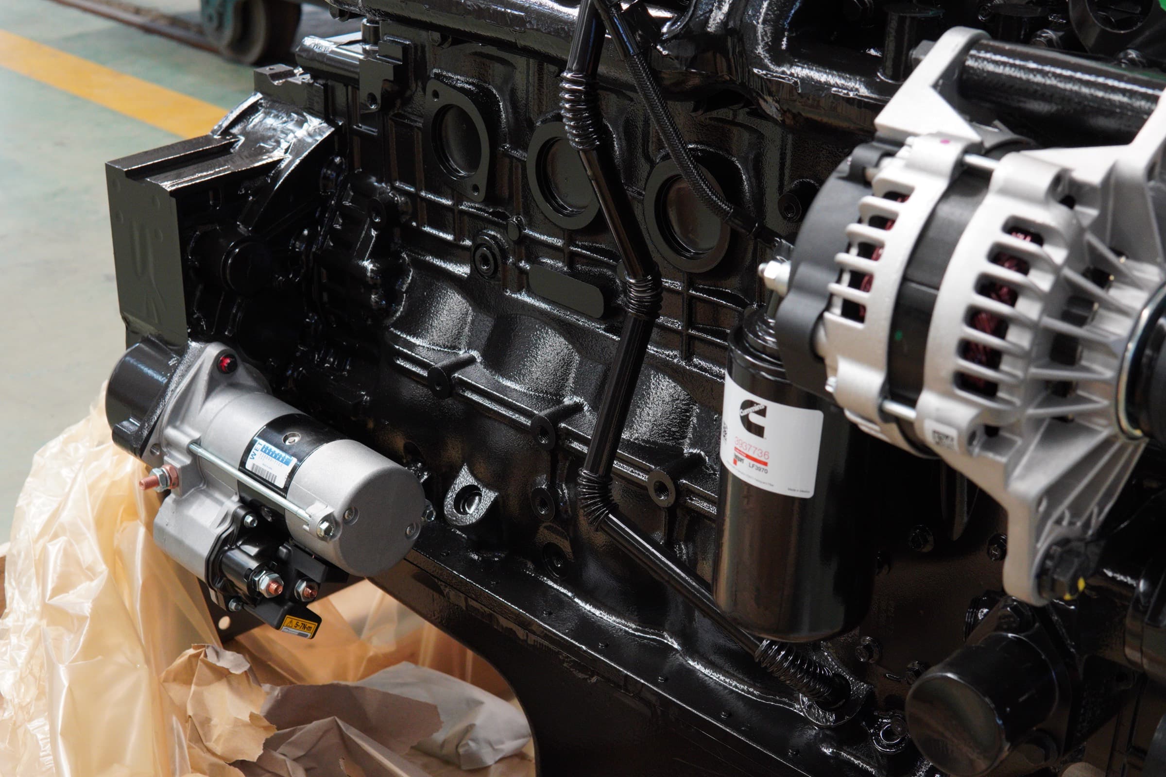 Cummins generator engine installation